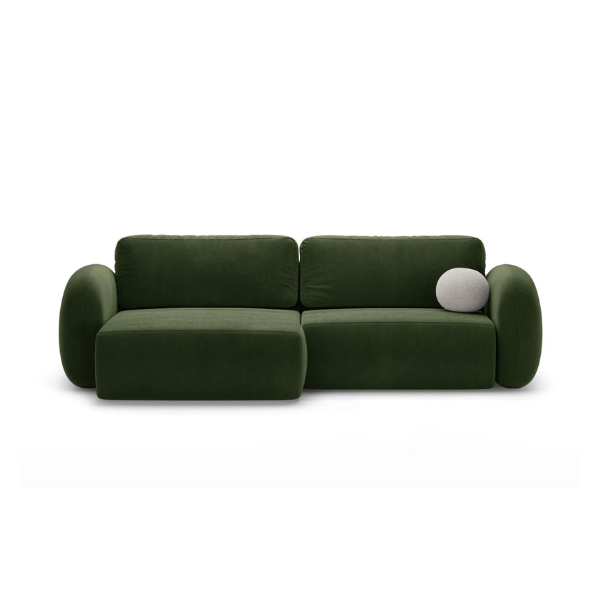 Tonale 4-Sitzer Ecksofa mit Schlaffunktion, ausklappbar, aus Samt in Armeegrün (Magic Velvet 2295), 262x149 cm von Cosmopolitan Design – Bild 1