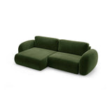 Tonale 4-Sitzer Ecksofa mit Schlaffunktion, ausklappbar, aus Samt in Armeegrün (Magic Velvet 2295), 262x149 cm von Cosmopolitan Design – Bild 4