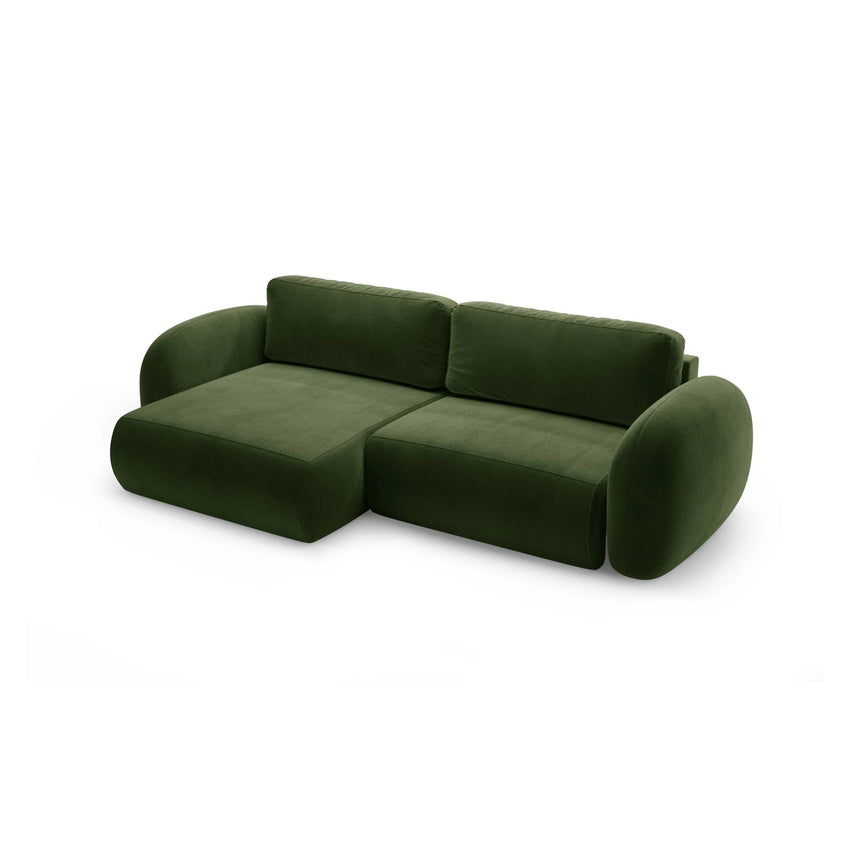Tonale 4-Sitzer Ecksofa mit Schlaffunktion, ausklappbar, aus Samt in Armeegrün (Magic Velvet 2295), 262x149 cm von Cosmopolitan Design – Bild 4