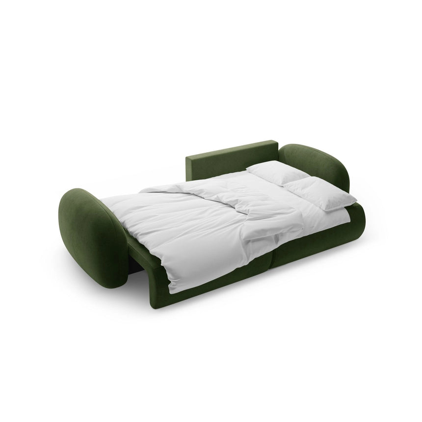 Tonale 4-Sitzer Ecksofa mit Schlaffunktion, ausklappbar, aus Samt in Armeegrün (Magic Velvet 2295), 262x149 cm von Cosmopolitan Design – Bild 5