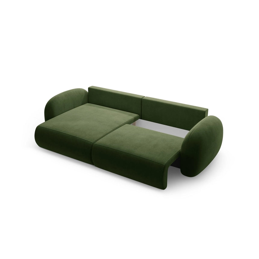 Tonale 4-Sitzer Ecksofa mit Schlaffunktion, ausklappbar, aus Samt in Armeegrün (Magic Velvet 2295), 262x149 cm von Cosmopolitan Design – Bild 6