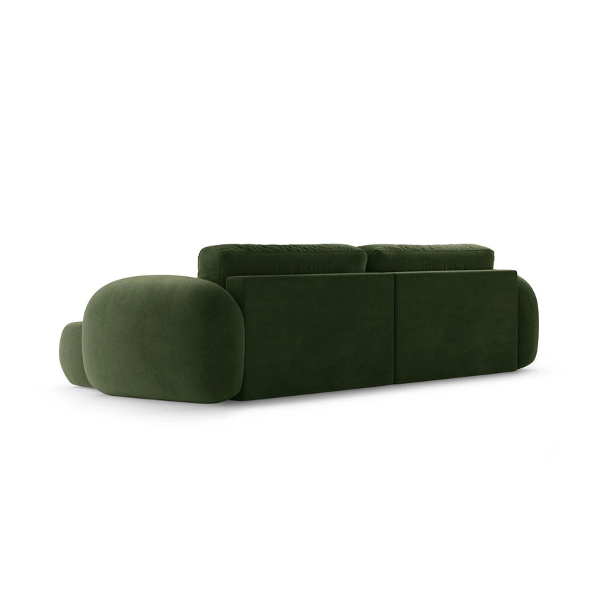 Tonale 4-Sitzer Ecksofa mit Schlaffunktion, ausklappbar, aus Samt in Armeegrün (Magic Velvet 2295), 262x149 cm von Cosmopolitan Design – Bild 7