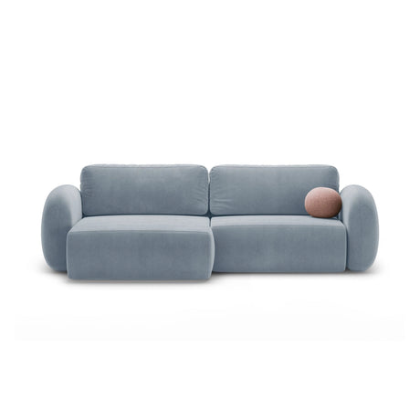 Tonale 4-Sitzer Ecksofa mit Schlaffunktion, ausklappbar, aus Samt in Blaugrau (Magic Velvet 2224), 262x149 cm von Cosmopolitan Design – Bild 1