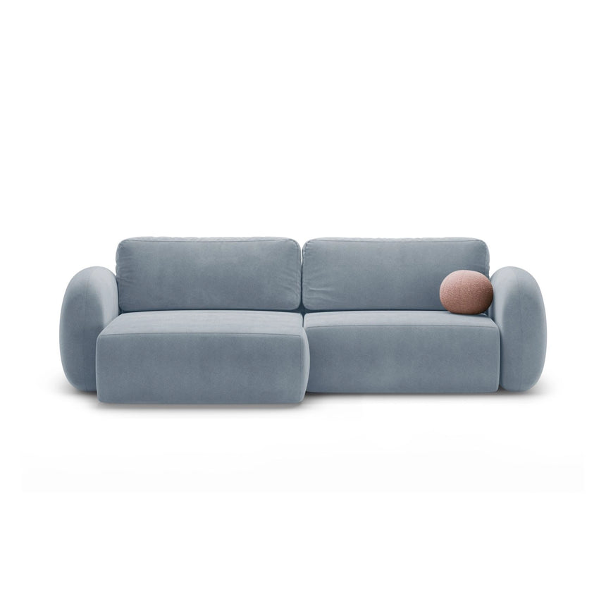 Tonale 4-Sitzer Ecksofa mit Schlaffunktion, ausklappbar, aus Samt in Blaugrau (Magic Velvet 2224), 262x149 cm von Cosmopolitan Design – Bild 1