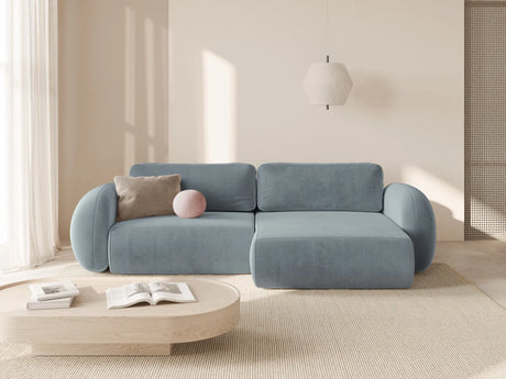 Tonale 4-Sitzer Ecksofa mit Schlaffunktion, ausklappbar, aus Samt in Blaugrau (Magic Velvet 2224), 262x149 cm von Cosmopolitan Design – Bild 2