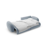 Tonale 4-Sitzer Ecksofa mit Schlaffunktion, ausklappbar, aus Samt in Blaugrau (Magic Velvet 2224), 262x149 cm von Cosmopolitan Design – Bild 5