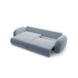 Tonale 4-Sitzer Ecksofa mit Schlaffunktion, ausklappbar, aus Samt in Blaugrau (Magic Velvet 2224), 262x149 cm von Cosmopolitan Design – Bild 6