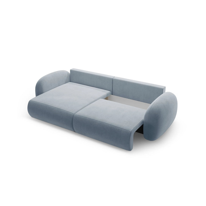 Tonale 4-Sitzer Ecksofa mit Schlaffunktion, ausklappbar, aus Samt in Blaugrau (Magic Velvet 2224), 262x149 cm von Cosmopolitan Design – Bild 6