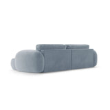 Tonale 4-Sitzer Ecksofa mit Schlaffunktion, ausklappbar, aus Samt in Blaugrau (Magic Velvet 2224), 262x149 cm von Cosmopolitan Design – Bild 7