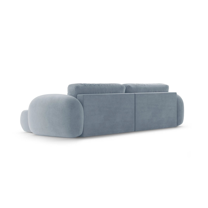 Tonale 4-Sitzer Ecksofa mit Schlaffunktion, ausklappbar, aus Samt in Blaugrau (Magic Velvet 2224), 262x149 cm von Cosmopolitan Design – Bild 7
