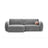 Tonale 4-Sitzer Ecksofa mit Schlaffunktion, ausklappbar, aus Samt in Dunkelgrau (Magic Velvet 2241), 262x149 cm von Cosmopolitan Design – Bild 1