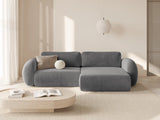 Tonale 4-Sitzer Ecksofa mit Schlaffunktion, ausklappbar, aus Samt in Dunkelgrau (Magic Velvet 2241), 262x149 cm von Cosmopolitan Design – Bild 2