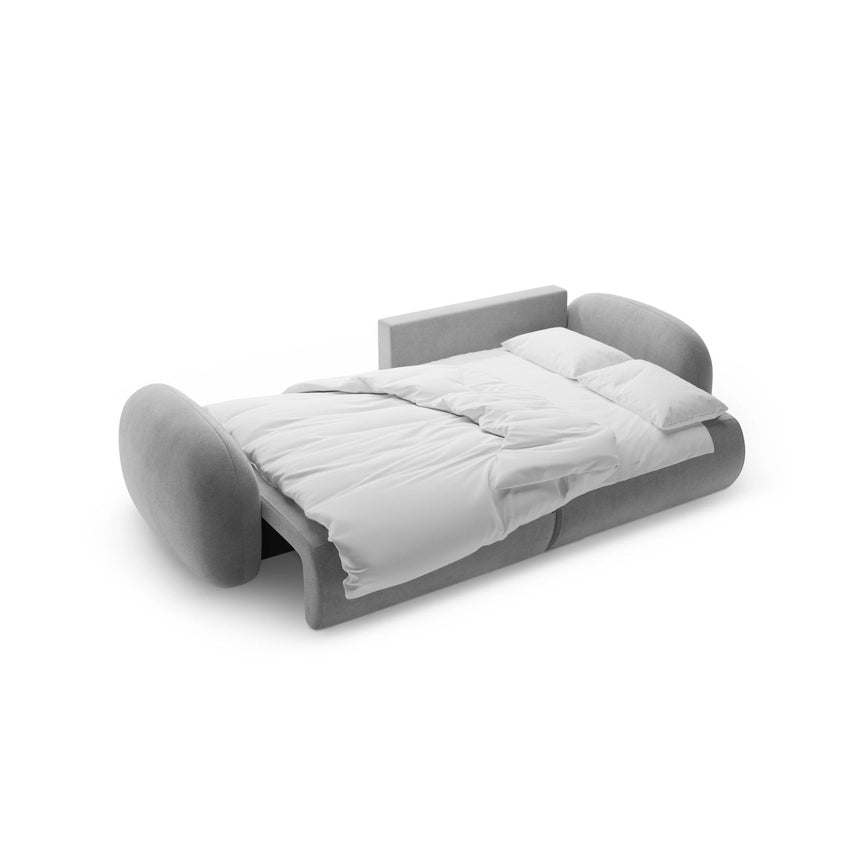 Tonale 4-Sitzer Ecksofa mit Schlaffunktion, ausklappbar, aus Samt in Dunkelgrau (Magic Velvet 2241), 262x149 cm von Cosmopolitan Design – Bild 5