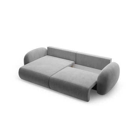Tonale 4-Sitzer Ecksofa mit Schlaffunktion, ausklappbar, aus Samt in Dunkelgrau (Magic Velvet 2241), 262x149 cm von Cosmopolitan Design – Bild 6