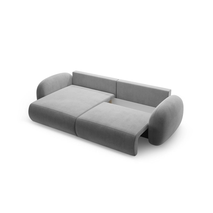 Tonale 4-Sitzer Ecksofa mit Schlaffunktion, ausklappbar, aus Samt in Dunkelgrau (Magic Velvet 2241), 262x149 cm von Cosmopolitan Design – Bild 6
