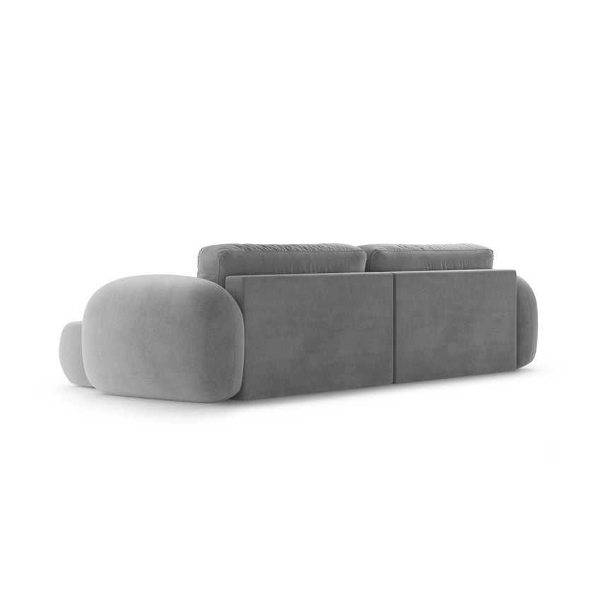 Tonale 4-Sitzer Ecksofa mit Schlaffunktion, ausklappbar, aus Samt in Dunkelgrau (Magic Velvet 2241), 262x149 cm von Cosmopolitan Design – Bild 7