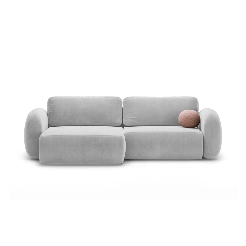 Tonale 4-Sitzer Ecksofa mit Schlaffunktion, ausklappbar, aus Samt in Grau (Magic Velvet 2240), 262x149 cm von Cosmopolitan Design – Bild 1