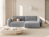 Tonale 4-Sitzer Ecksofa mit Schlaffunktion, ausklappbar, aus Samt in Grau (Magic Velvet 2240), 262x149 cm von Cosmopolitan Design – Bild 2