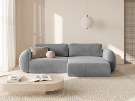 Tonale 4-Sitzer Ecksofa mit Schlaffunktion, ausklappbar, aus Samt in Grau (Magic Velvet 2240), 262x149 cm von Cosmopolitan Design – Bild 2