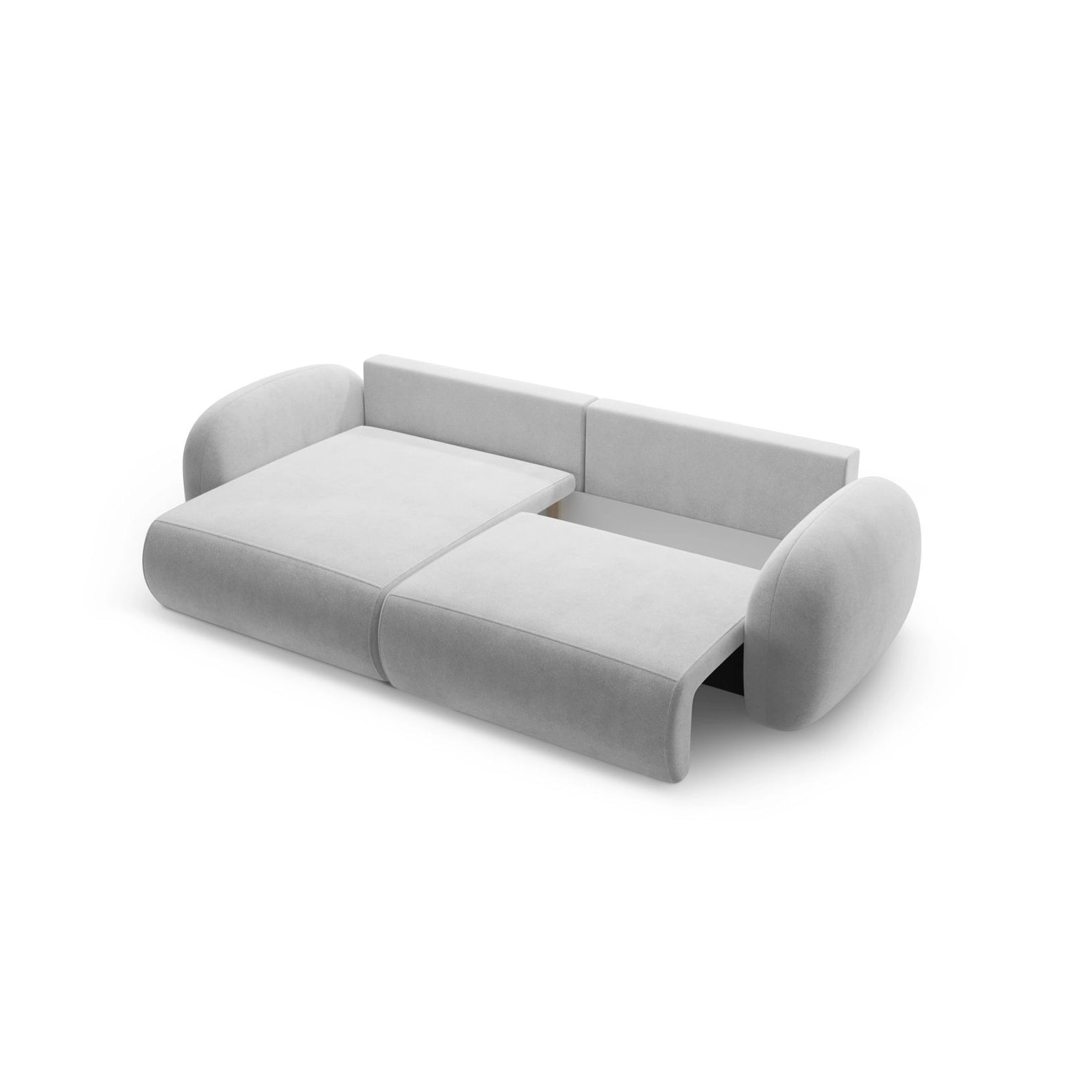 Tonale 4-Sitzer Ecksofa mit Schlaffunktion, ausklappbar, aus Samt in Grau (Magic Velvet 2240), 262x149 cm von Cosmopolitan Design – Bild 6