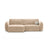 Tonale 4-Sitzer Ecksofa mit Schlaffunktion, ausklappbar, aus Samt in Mandelbeige (Magic Velvet 2282), 262x149 cm von Cosmopolitan Design – Bild 1