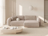 Tonale 4-Sitzer Ecksofa mit Schlaffunktion, ausklappbar, aus Samt in Mandelbeige (Magic Velvet 2282), 262x149 cm von Cosmopolitan Design – Bild 2