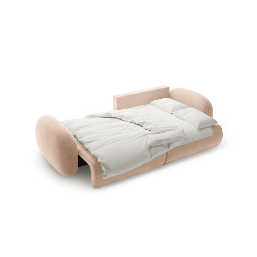 Tonale 4-Sitzer Ecksofa mit Schlaffunktion, ausklappbar, aus Samt in Mandelbeige (Magic Velvet 2282), 262x149 cm von Cosmopolitan Design – Bild 5