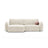 Tonale 4-Sitzer Ecksofa mit Schlaffunktion, ausklappbar, aus Samt oder Chenille, 262x149 cm von Cosmopolitan Design – Bild 1