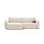 Tonale 4-Sitzer Ecksofa mit Schlaffunktion, ausklappbar, aus Samt oder Chenille, 262x149 cm von Cosmopolitan Design – Bild 1