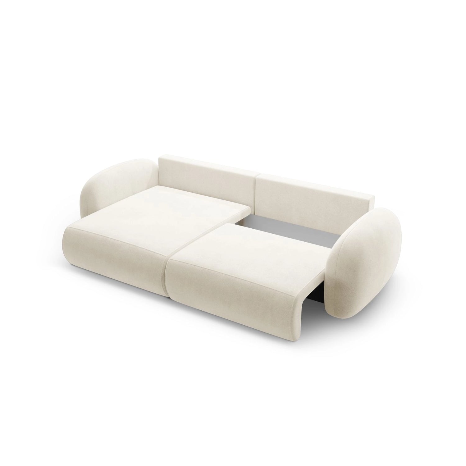Tonale 4-Sitzer Ecksofa mit Schlaffunktion, ausklappbar, aus Samt oder Chenille, 262x149 cm von Cosmopolitan Design – Bild 6