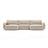 Tonale 5-Sitzer Panorama Sofa aus Chenille in Dunkelbeige (Eden 4 Beige), Beine in Schwarzes Plastik, 362x149x88 cm von Cosmopolitan Design – Bild 1