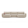 Tonale 5-Sitzer Panorama Sofa aus Chenille in Dunkelbeige (Eden 4 Beige), Beine in Schwarzes Plastik, 362x149x88 cm von Cosmopolitan Design – Bild 1