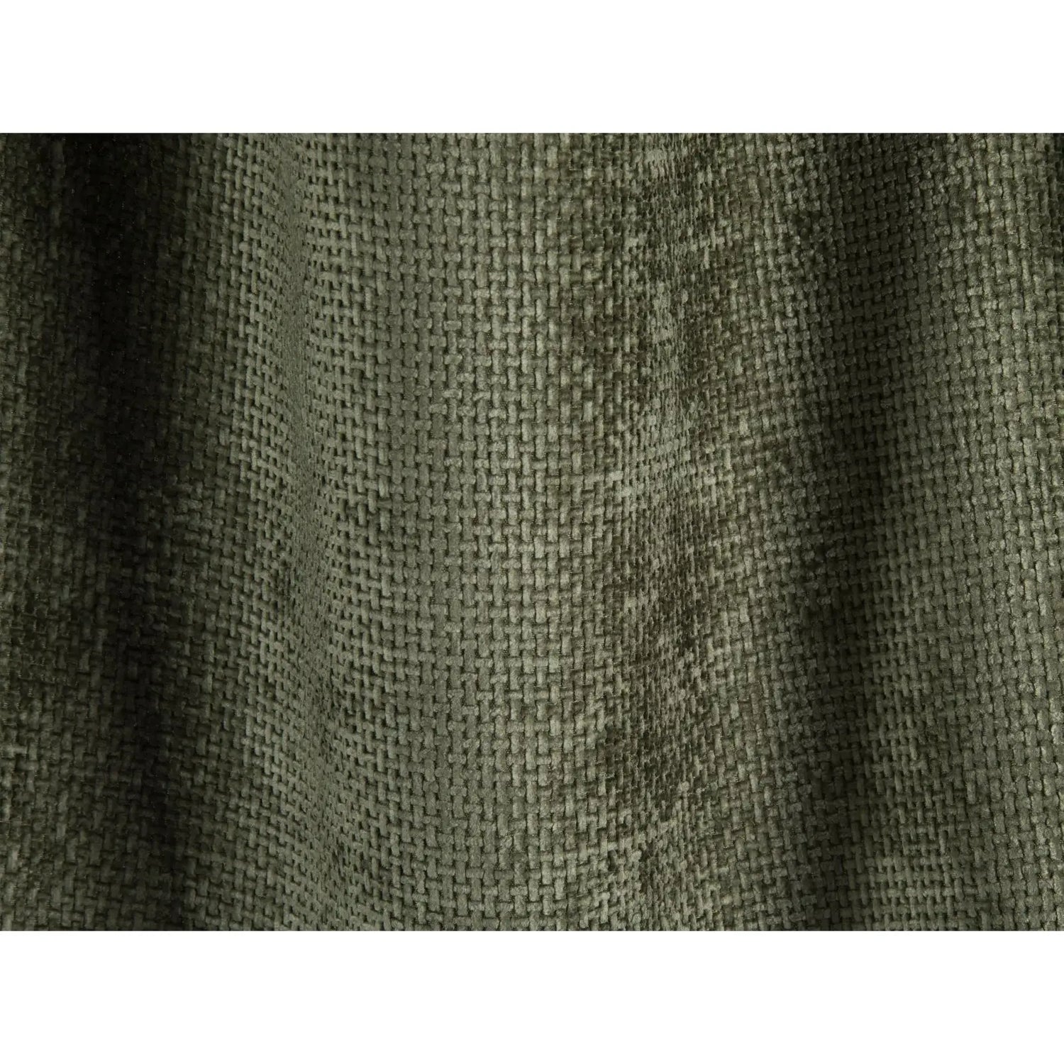 Tonale 5-Sitzer Panorama Sofa aus Chenille in Grün (Eden 12 Olive), Beine in Schwarzes Plastik, 362x149x88 cm von Cosmopolitan Design – Bild 7