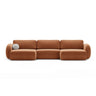 Tonale 5-Sitzer Panorama Sofa aus Chenille in Ziegelstein (Eden 10 Terra), Beine in Schwarzes Plastik, 362x149x88 cm von Cosmopolitan Design – Bild 1