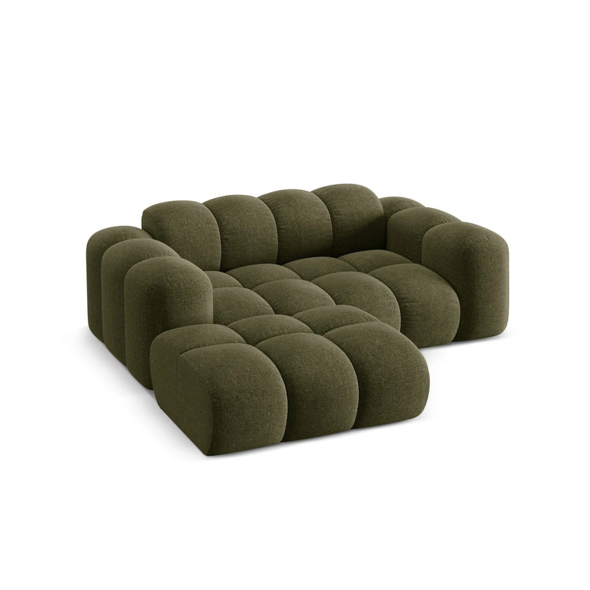 Treno 2-Sitzer Ecksofa, Linke Seite, aus Chenille in Grün (Eden 12 Olive), 180x164 cm von Cosmopolitan Design – Bild 5
