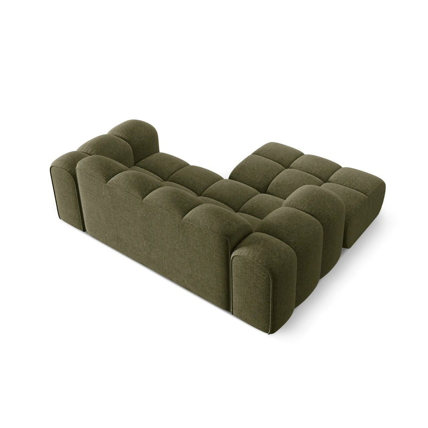 Treno 2-Sitzer Ecksofa, Linke Seite, aus Chenille in Grün (Eden 12 Olive), 180x164 cm von Cosmopolitan Design – Bild 6
