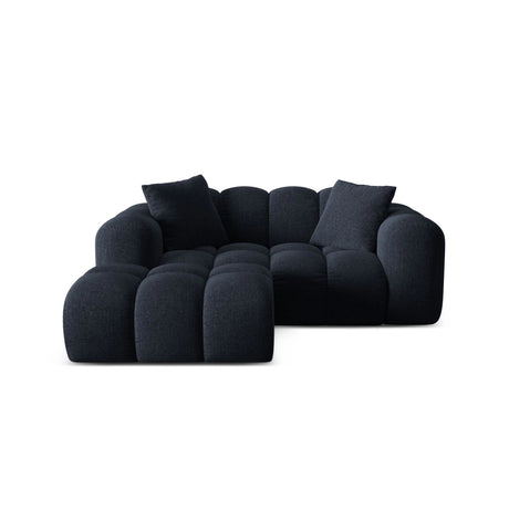 Treno 2-Sitzer Ecksofa, Linke Seite, aus Chenille in Marineblau (Eden 16 Deep Blue), 180x164 cm von Cosmopolitan Design – Bild 1