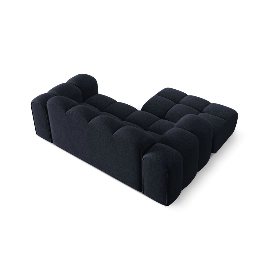 Treno 2-Sitzer Ecksofa, Linke Seite, aus Chenille in Marineblau (Eden 16 Deep Blue), 180x164 cm von Cosmopolitan Design – Bild 6
