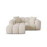 Treno 2-Sitzer Ecksofa, Linke Seite, aus Samt in Dunkelbeige (Bluvel 30), 180x164 cm von Cosmopolitan Design – Bild 1