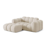 Treno 2-Sitzer Ecksofa, Linke Seite, aus Samt in Dunkelbeige (Bluvel 30), 180x164 cm von Cosmopolitan Design – Bild 4