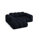 Treno 2-Sitzer Ecksofa, Linke Seite, aus Samt in Dunkelblau (Bluvel 89), 180x164 cm von Cosmopolitan Design – Bild 5