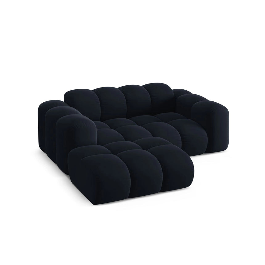 Treno 2-Sitzer Ecksofa, Linke Seite, aus Samt in Dunkelblau (Bluvel 89), 180x164 cm von Cosmopolitan Design – Bild 5