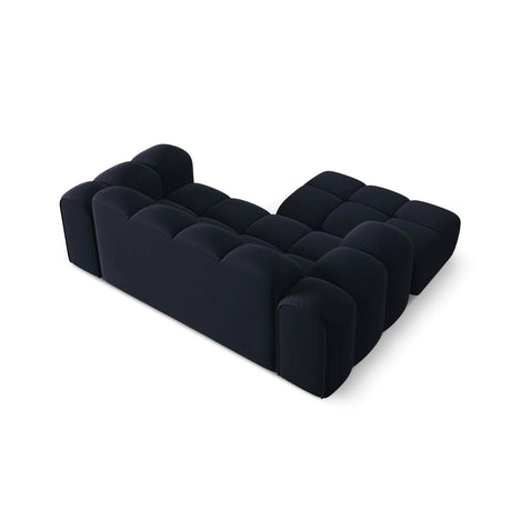 Treno 2-Sitzer Ecksofa, Linke Seite, aus Samt in Dunkelblau (Bluvel 89), 180x164 cm von Cosmopolitan Design – Bild 6