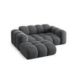 Treno 2-Sitzer Ecksofa, Linke Seite, aus Samt in Grau (Bluvel 14), 180x164 cm von Cosmopolitan Design – Bild 5