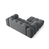 Treno 2-Sitzer Ecksofa, Linke Seite, aus Samt in Grau (Bluvel 14), 180x164 cm von Cosmopolitan Design – Bild 6