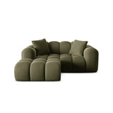 Treno 2-Sitzer Ecksofa, Linke Seite, aus Samt in Grün (Bluvel 77), 180x164 cm von Cosmopolitan Design – Bild 1