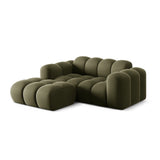 Treno 2-Sitzer Ecksofa, Linke Seite, aus Samt in Grün (Bluvel 77), 180x164 cm von Cosmopolitan Design – Bild 4