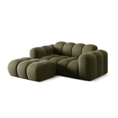 Treno 2-Sitzer Ecksofa, Linke Seite, aus Samt in Grün (Bluvel 77), 180x164 cm von Cosmopolitan Design – Bild 4