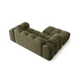 Treno 2-Sitzer Ecksofa, Linke Seite, aus Samt in Grün (Bluvel 77), 180x164 cm von Cosmopolitan Design – Bild 6