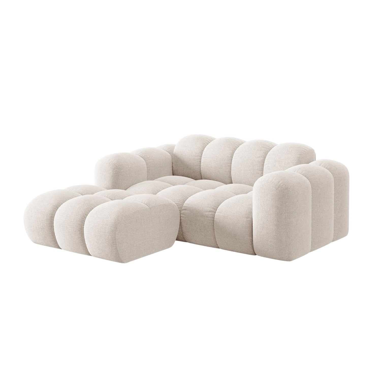 Treno 2-Sitzer Ecksofa, Linke Seite, aus Samt oder Chenille, 180x164 cm von Cosmopolitan Design – Bild 4